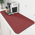 Coffee Mat Super Absorbent Dish Drying Mat Coffee Bar Mat 18"x 36", Red | Match with Coffee Machine Accessories Large Drying Mats for Kitchen Counter