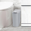 TIPGO Automatic Motion Sensor Bathroom Trash Can with Lid, 2.6 Gallon Touchless Trash Bin, Smart Garbage Can Plastic Slim Wastebasket for Bedroom, Office, Dorm (Grey)