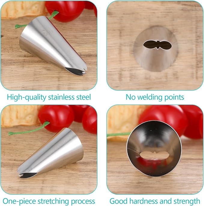 5pcs Leaf Piping Tips, Leaf Shape Piping Tip for Cupcakes, Stainless Steel Ruffle Tips, Cake Supplies for Baking And Decorating, Flower Nails Cake Cookies Frosting Decorating Tools