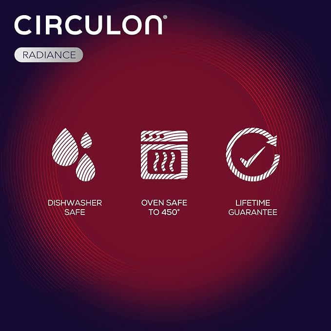 Circulon Radiance Hard-Anodized Nonstick Saucepan with Lid, 3-Quart | Straining lid for easy draining, durable hard-anodized nonstick construction for everyday cooking, in Gray