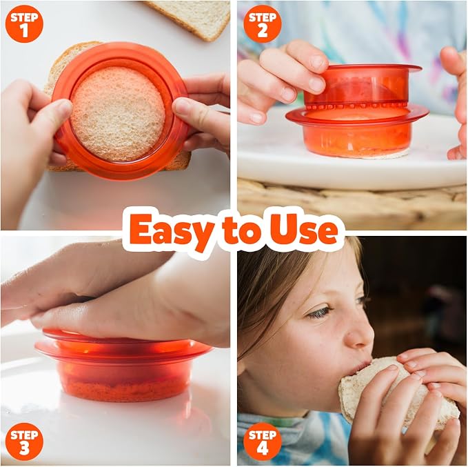 Bento Box Accessories - Crustable Sandwich cutters for kids - Uncrustable Sandwich Cutter and Sealer -School Lunch Accessories