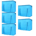 Bodaon 5-Pack Cooler Insulated Food Delivery Bag, Thermal Hot Pizza, X-Large Bags for Grocery/Catering/Shopping, Rideshare Delivery Bag, Large Cold Frozen Accessories, Blue
