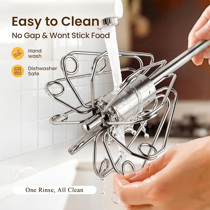 Danish Dough Whisk & Egg Whisk Set for Sourdough Bread, 12 inch | Bread Dough Mixer for Sourdough, Pizza, Batter, Eggs & Cream, Heavy Duty Baking Whisks, Kitchen Gadgets