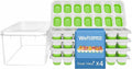 Ice Cube Trays for Freezer with Lid and Bin, 4 Pack Silicone Set | Easy-release BPA-free ice molds with lids, storage bin and dishwasher-safe design for coffee, whiskey and cocktails.