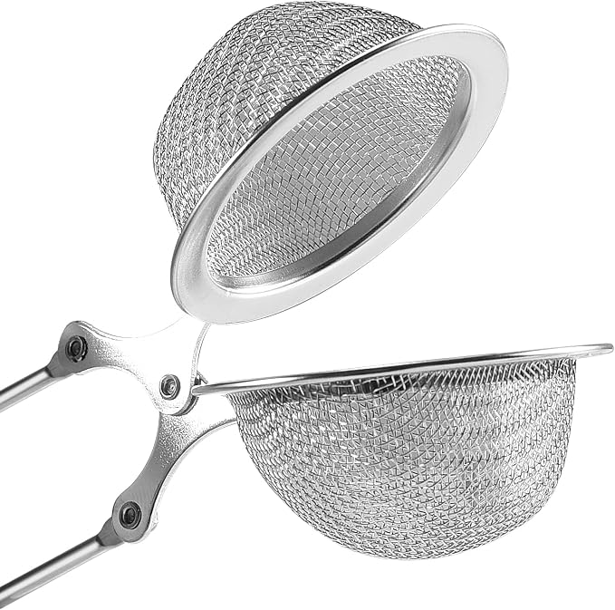 Snap Ball Tea Strainer, Exptolii 6 Pack Stainless Steel Tea Infuser Filter with Handle for Loose Leaf Tea, Spices, Seasonings