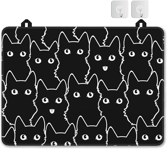 Electric Stove Top Cover Protector –Cute Cat Glass Flat Top Stove Mat Oven Induction Cooktop Mat for Ceramic Countertop Mats Heat-Resistant Dish Drying Mat