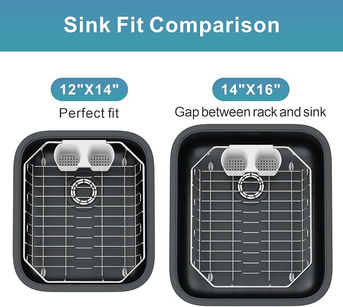 Small in Sink Dish Drying Rack - Stainless Steel for RV Kitchen | Compact Design for Apartments, Angled Corners Fit Square & Round Sinks, Utensil Holder, Cup Hooks, 1-2 Person, 11.6" x 13.4"