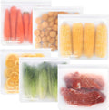 SPLF 6 Pack Dishwasher Safe Reusable Gallon Freezer Bags, White | Extra Thick Reusable Storage Bags Leakproof Silicone and Plastic Free for Marinate Meats, Cereal, Sandwich, Snack, Travel