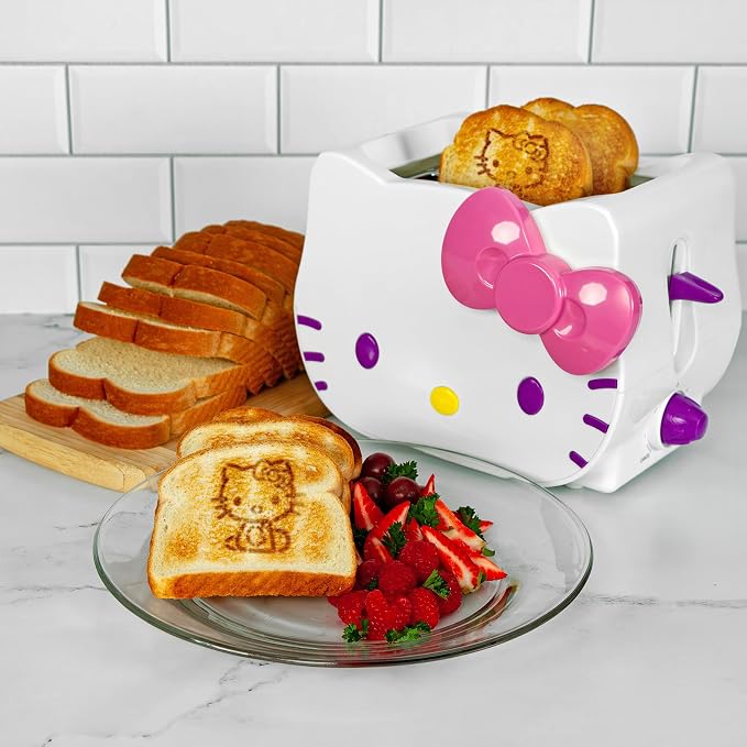 Uncanny Brands Deluxe 3D Sanrio Hello Kitty Toaster