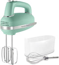 Hamilton Beach Retro 5-Speed Electric Hand Mixer With SmartBoost Technology | Powerful 1.3 AMP DC Motor for Effortless Mixing | Slow Start | Beaters & Whisk | Snap-On Storage Case | Green | 62601N