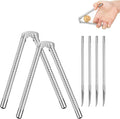 Nut Cracker 2Pcs and 4 Picks,Stainless Steel Nut Cracker Tool Set for Seafood Crackers Walnut(Silvery).