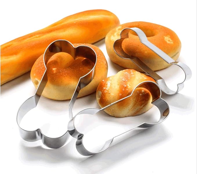 Dog Treats Cookie Cutters,Dog Bone Shape Cookie Cutters set Stainless Steel Biscuit Mold for Dog Cat Homemade Treats