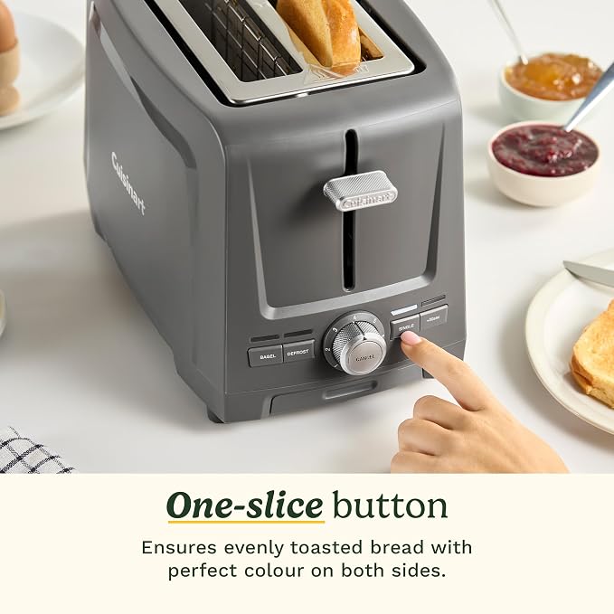 Cuisinart Core Collection 2-Slice Toaster | Extra-Long Slots for Artisan Bread | Bagel Setting |High-Lift Quickview™ | Single Slice & Defrost Functions | +30sec Toast Boost |Removable Crumb Tray