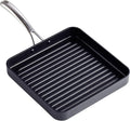 Cooks Standard 11-Inch Square Nonstick Grill Pan for Stovetop | Hard Anodized Grilling Pan for Indoor & Outdoor, Ribbed Surface, Stay-cool handle, Oven Safe, Black