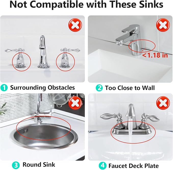 24 Inch Longer Faucet Mat for Kitchen Sink [5°Slope Fast Self-draining]Bathroom Kitchen Sink Splash Guard Silicone Sink Faucet Mat Splash Guard Kitchen Sink Area Tidy Splash Faucet Guard Draining Mat