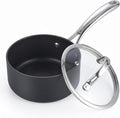 Cooks Standard Classic 1-Quart Hard Anodized Nonstick Saucepan with Glass Lid