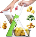 ONCE FOR ALL Safe Mandoline Slicer, Vegetable Slicer Potato Slicer, Green | Vegetable Slicer For Food Potato Slices, Thickness Adjustable 0.1-8 mm Kitchen Artifact Fast Meal Prep, Gift, Only Slicer