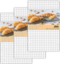 Hunnycook 15.8”×9.8” Cooling Rack - 3P Stainless Steel Baking Rack, Oven Safe Cooling Racks for Cooking and Baking, Silver Roasting Rack & Wire Rack & Cookie Cooling Rack for Roasting, Grilling