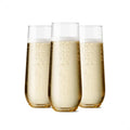 TOSSWARE POP 9oz Flute SET OF 24 Premium Quality, Recyclable, Unbreakable & Crystal Clear Plastic Champagne Glasses