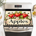 Farmhouse Apple Stove Top Cover 28x20 Inch Decorative Glass Stove Cover | Heat Resistant Cooktop Protector Mat with Non-Slip Backing, Scratch Protection and Countertop Drying Mat.