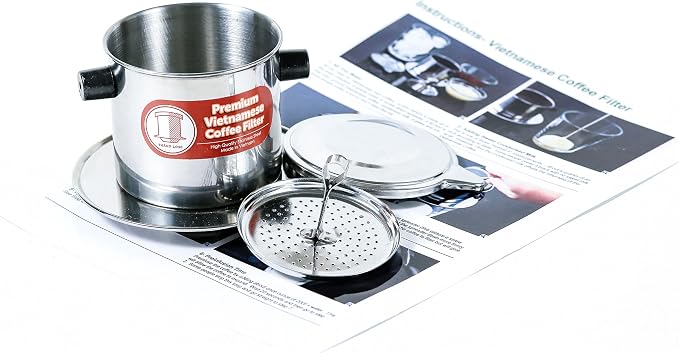 3 Pack Vietnamese Coffee Infuser Filter Set, Restaurant Quality, 8oz