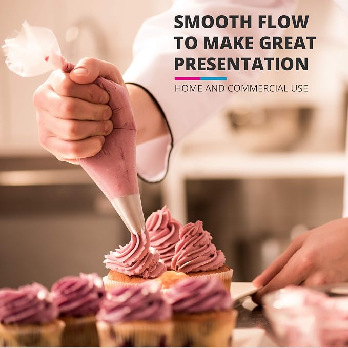 Disposable Piping Bags 12 Inch - 100 Anti Burst Pastry Bags - Icing Piping Bags for Frosting - Ideal for Cakes and Cookies Decoration