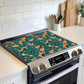 Cute Foxes Stove Top Cover Glass Cooktop Heat Resistant Cover,Mushrooms Ceramic Stove Top Covers Mat Prevents Scratching Stoves/Counter/Washer Protector, 28x20 in