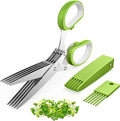 2026 Upgraded Herb Scissors, Effortless Herb Shears Cutter Tool with Sharp Stainless Steel Blades for Fresh Herbs, Must-Have Kitchen & Cooking Gadget, Green