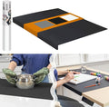 Silicone Mat for Kitchen Counter with "Edge Protection" – Quartz Countertop Protector Mats – Silicone Heat Resistant Mat – No Folds or Wrinkles – 1.4mm Thick, 24"x16", Black