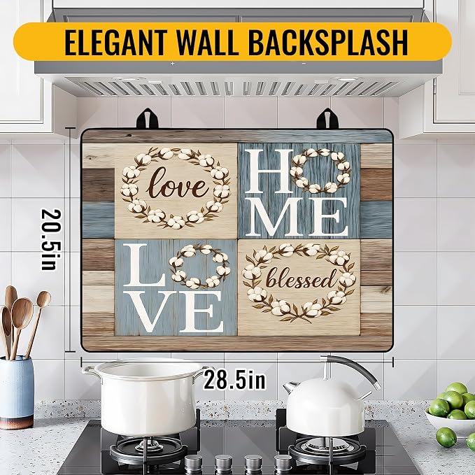 NYZE Stove Top Cover for Electric/Glass Stove, Flat Top Cooktop Protector, Electric Cooktop Cover, Extra Counter Space for Kitchen (HOME LOVE)