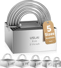 USLAI Biscuit Cutter Set (1.75, 2, 2.5, 2.75, 3.25 Inch) | Food-Grade Stainless Steel, Fluted Cookie Cutter with Handle, Professional Kitchen Baking Dough Tools