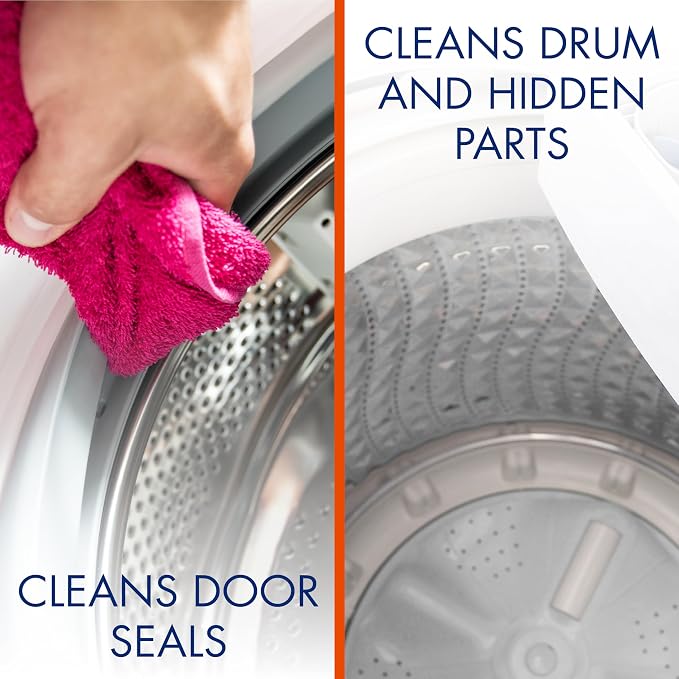 Glisten Washing Machine Cleaner, Fresh Scent Appliance Deodorizer, 12 oz | Helps Remove Odor & Limescale; Regular Care Helps Prevent Future Buildup in Top/Front HE Washers, Made in USA