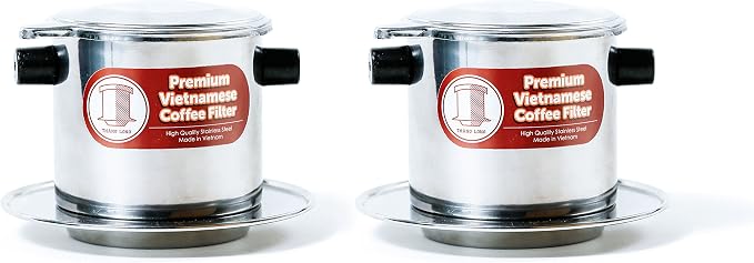 2 x Stainless Steel Vietnamese Coffee Filter Press 8 oz. Works well w/French Grind Coffee. Gravity Insert
