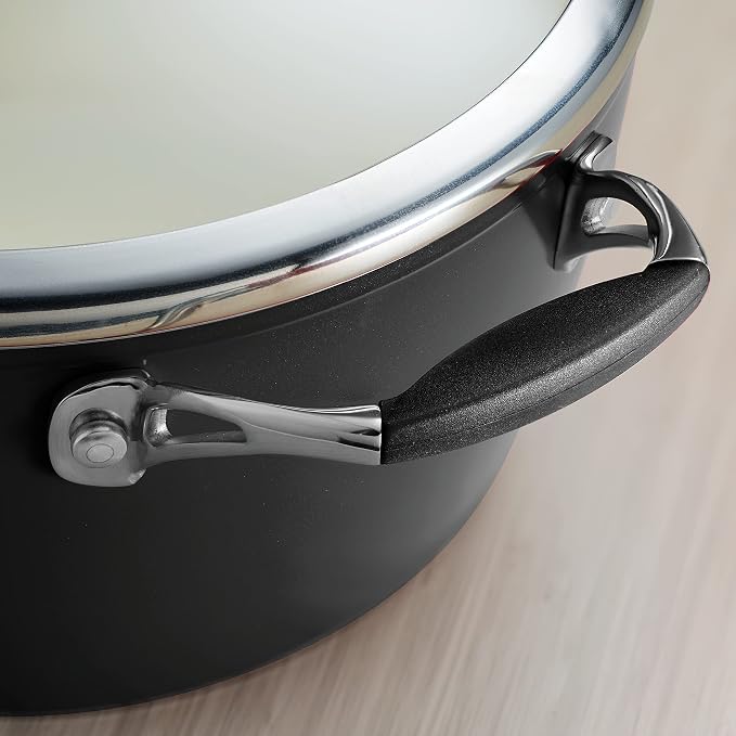 Tramontina Ceramica Deluxe 5-Quart Dutch Oven Pot with Lid | Ceramic Non Stick, Oven-Safe, Metallic Black