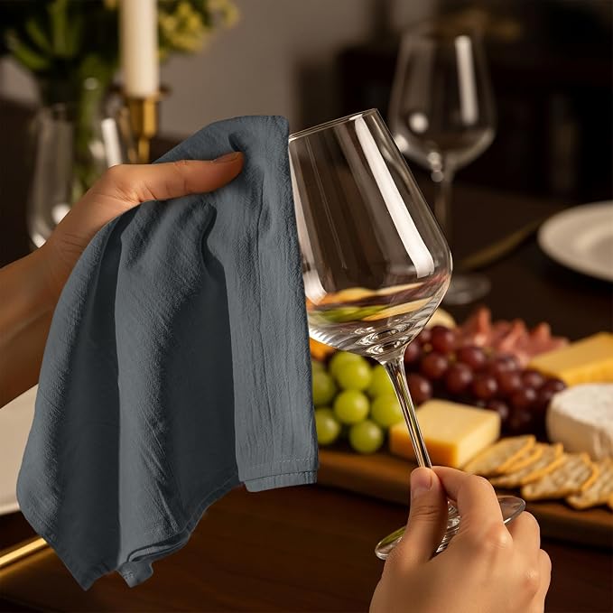 Utopia Kitchen Light Grey Flour Sack Towels [12 Pack-28 x 28 In]100% Cotton | Tea Towels for Cleaning & Drying - Highly Absorbent Kitchen Dish Cloth