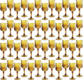 48Pack Plastic Wine Glasses, 7oz Vintage Goblets for Wedding | Unbreakable Crystal Style Reusable Stemware, Elegant Amber Drinking Glass for Party Anniversary & Holiday Celebration