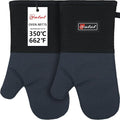 Yutat Oven Gloves, Oven Mitts Heat Resistant 550 Degrees - Made with Quilted Lining and Soft Cotton Lining, Protect Your Hand Professionally During Baking,BBQ and Cooking - 1 Pair 14 Inch Navy