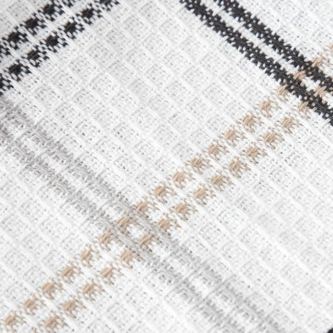T-Fal Premium Waffle Dish Cloths: Highly Absorbent, Super Soft Long Lasting - 100% Cotton, 12"x13" Towel for Cleaning & Drying, (12-Pack), Neutral