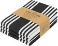 Urban Villa Kitchen Towels Cotton Dish Towels 20”x30” (Set of 3) Black