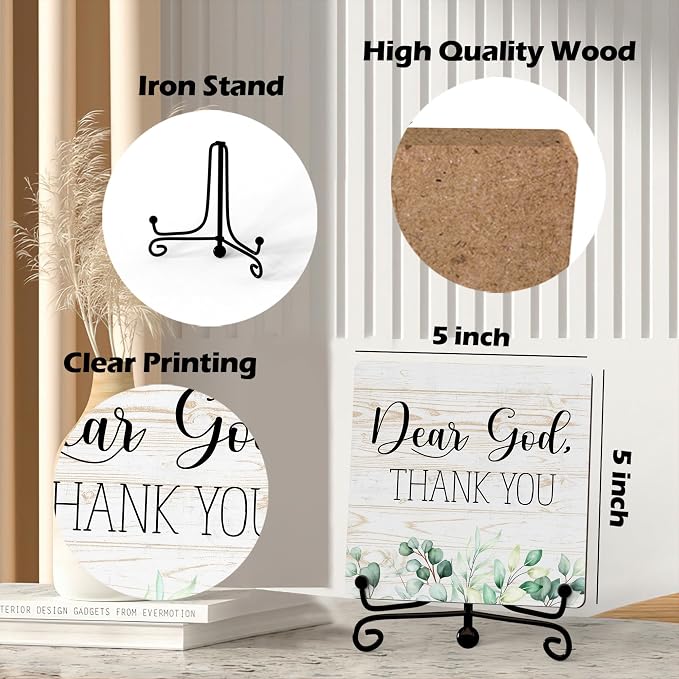 Home Decor, Farmhouse Shelf Decor For Living Room, Boho Aesthetic Table Decorations, Christian Gifts For Women Men, Entryway Tv Stand Fireplace Mantle Coffee Table Decoration (god-20)
