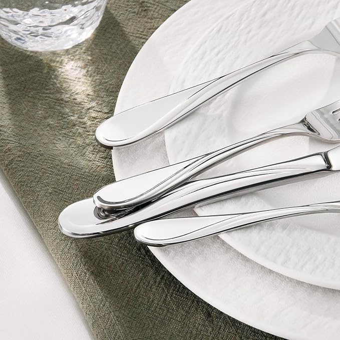 40-Piece Silverware Set Service for 8, Heavy Duty Stainless Steel Flatware Set,Cutlery Set for Home Kitchen Restaurant Wedding, Dishwasher Safe