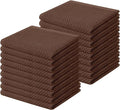 Homaxy 100% Cotton Waffle Weave Kitchen Dish Cloths 18-Pack, Coffee | 12 x 12 Inches, Ultra Soft Absorbent Dish Towels, Quick Drying Dish Rags with Hanging Loop