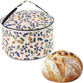 Beeswax Bread Bag For Sourdough & Homemade Bread,Reusable Round Storage Bag | Organic Linen Bread Bag for Round Loaves, Boule Loaves, Gift (Berry) (1 Pack)