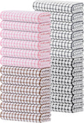 Kitinjoy Cotton 24 Pack Terry Kitchen Towels, Mix Color | 16 x 25 Inches Super Soft and Absorbent Dish Towels, Quick Drying hand towels for kitchen Drying