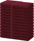 Homaxy 100% Cotton Waffle Weave Kitchen Dish Towels 24-Pack, Burgundy | 13 x 28 Inches, Ultra Soft Absorbent Dish Towels, Quick Drying Cleaning Towels
