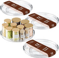 LAMU 12 in Lazy Susan Turntable, 4 Pack Clear Spice Rack, Organizer Storage | 360° Rotating, Kitchen Storage Tray for Cabinet & Table Top, Pantry, Fridge, Bathroom, Medicine & Countertop