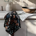RECYCO Waffle Kitchen Towel Set of 2 - Quick Dry Microfiber Sustainable Dish Towels - Ultra Absorbent Reusable Cleaning Tea Towels - Lightweight Hand Towels,16”x 28”, Enchanted Bloom
