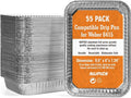 NUPICK 55 Pack 6415 Drip Pans Compatible for Weber Spirit Series, Genesis Series, Q Series Grills, Disposable Aluminum Foil Grease Trays, 8.5" x 6" | Aluminum Pans for Weber Spirit, Genesis Series, Q Series Grills, Disposable Aluminum Foil Grease Trays...