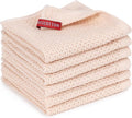 Kitchen Towels 6-Pack Kitchen Dish Cloths,100% Cotton,12x12 In,Beige | Towels Waffle Weave,Ultra Soft Absorbent, Quick Drying