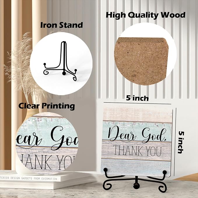 Home Decor, Farmhouse Shelf Decor For Living Room, Boho Aesthetic Table Decorations, Christian Gifts For Women Men, Entryway Tv Stand Fireplace Mantle Coffee Table Decoration (god-22)